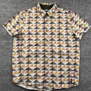 PrAna Shirt Adult Small Button Up Short Sleeve Outdoor Active Casual Men's